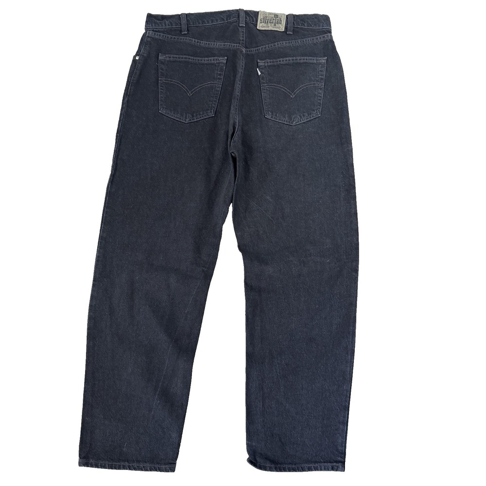 Vintage Levis SilverTab Jeans Mens 38x31 Gray Charcoal Relaxed Straight Denim